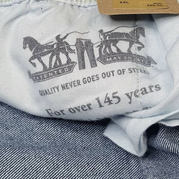 Levi's Stay Loose Boxer Taper Jeans Men's Size XXL Blue Medium Wash Elastic Wais - Picture 13 of 13